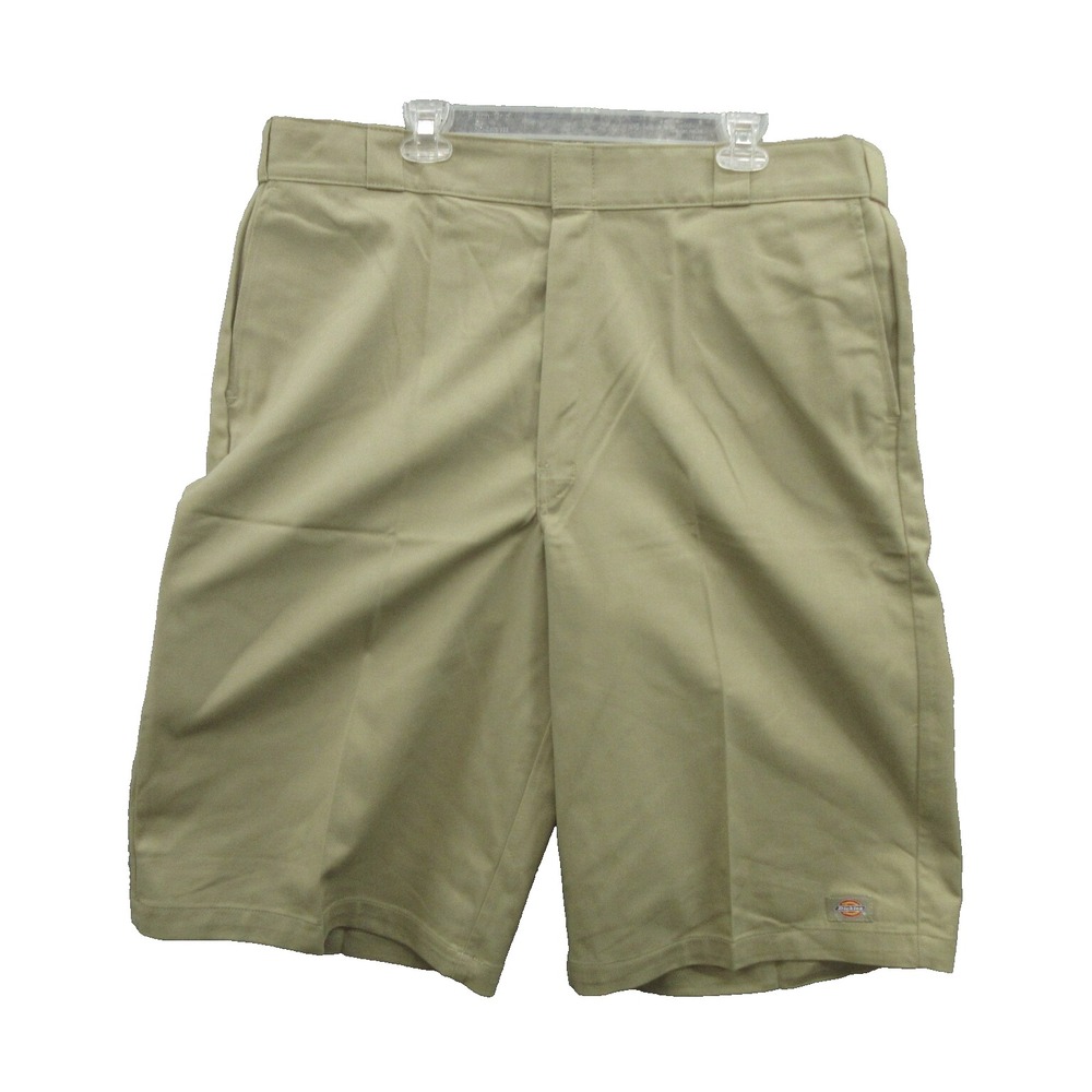 Dickies Men Work Shorts 42 Khaki Twill Work Loose Fit 15" Multi Pockets New